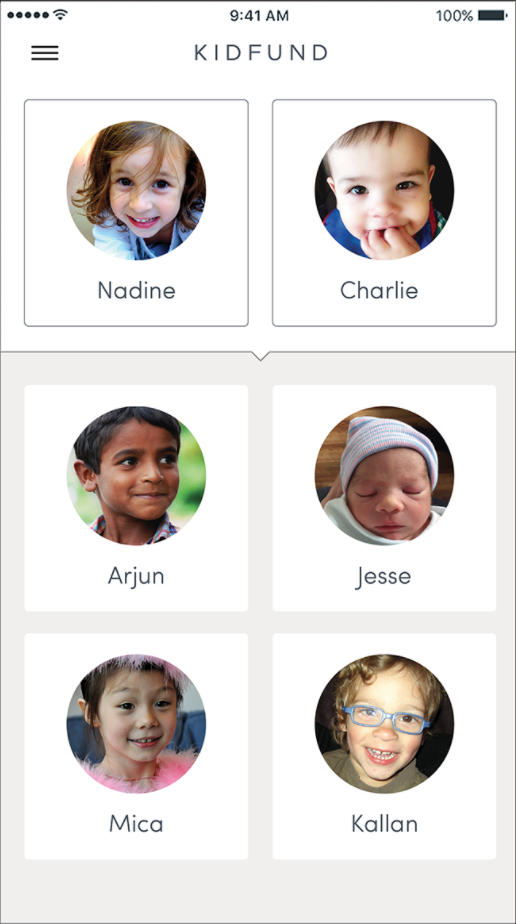 Kid Screen of Kidfund App